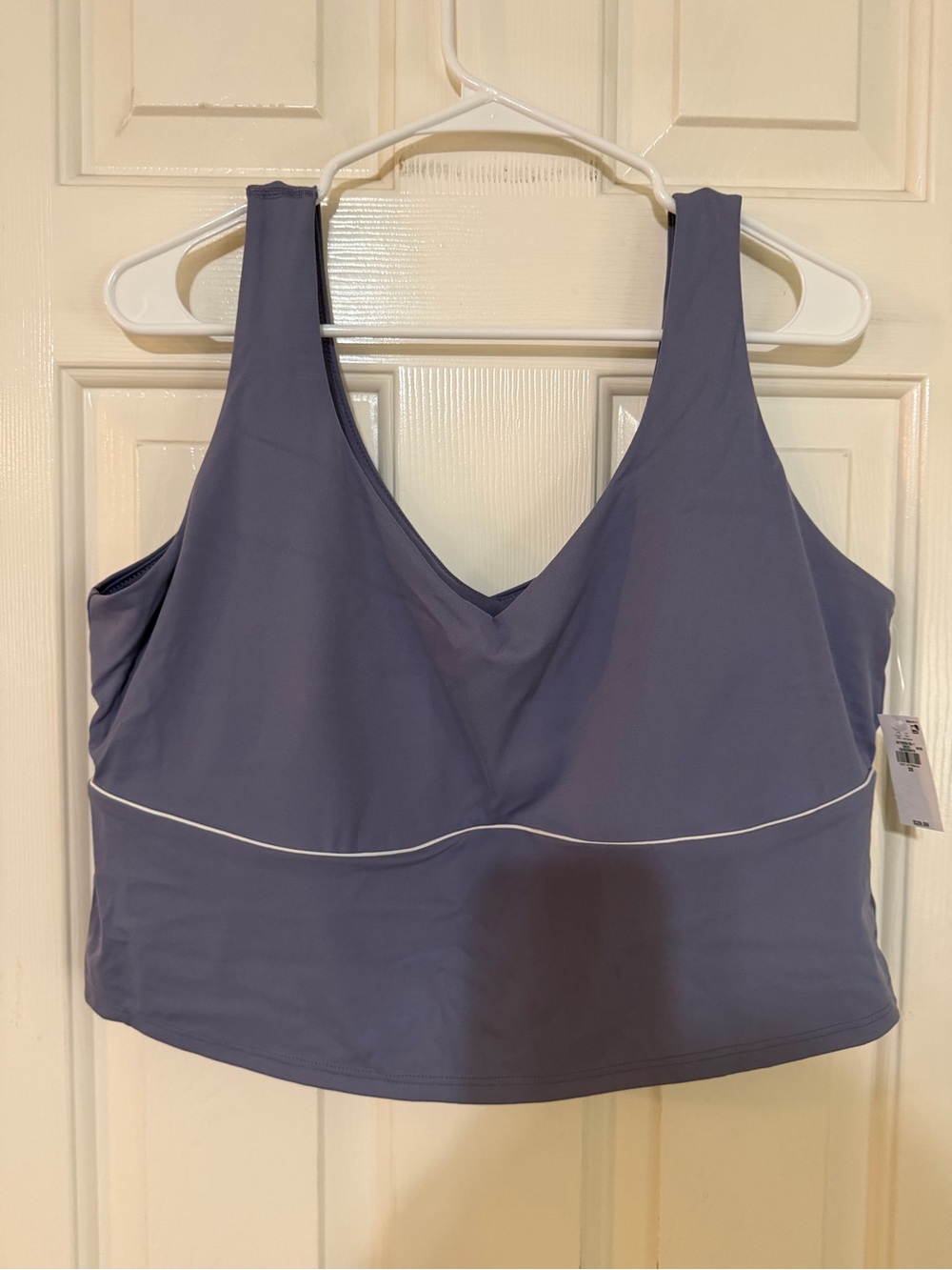 Old Navy Slate Blue V-Neck Shelf Sports Bra
